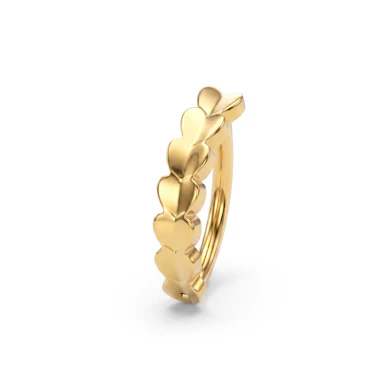 Titanium navel clicker met hartjes