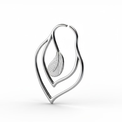 Tunnelring met veertje