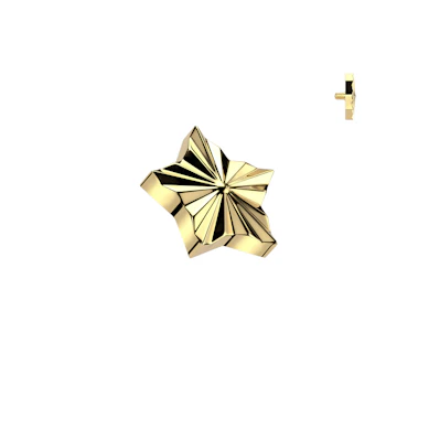 Stervormige titanium dermal top met getextureerd patroon