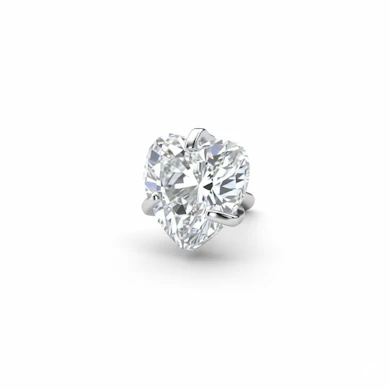 Titanium dermal top met hartvormige steen