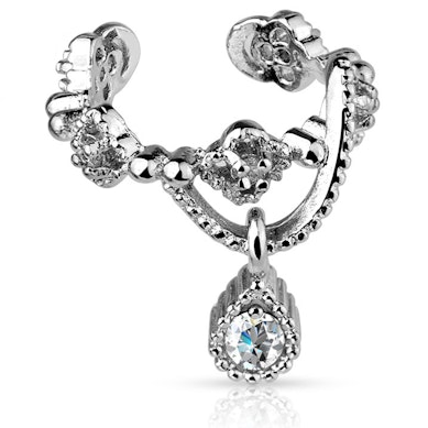 Earcuff met hangende steen