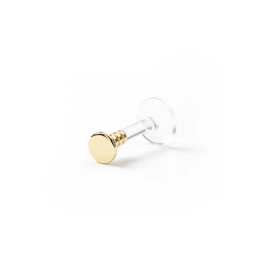 Labret uit 14K goud met rond ontwerp