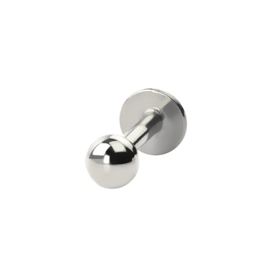 Push-in labret uit titanium