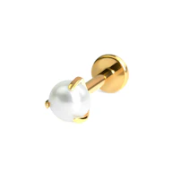 Titanium labret met parel