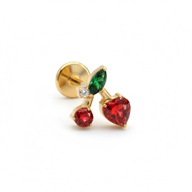 Kersenlabret met kleurrijke stenen