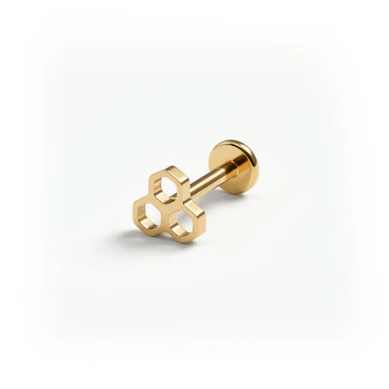 Honingraat-labret van titanium
