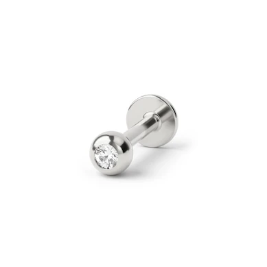 Labret met steen