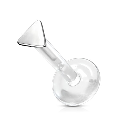 Labret uit 14 karaats goud met driehoekje