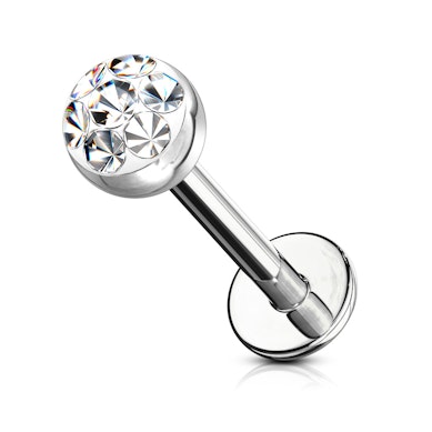 Labret met ronde steen