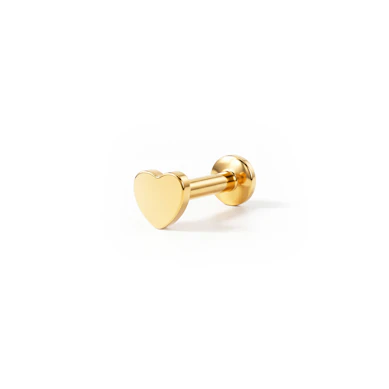 Labret met hartvormig design