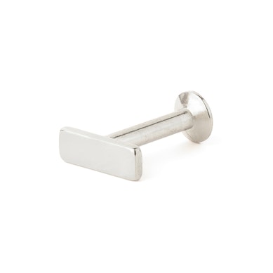 Labret met rechthoekige top en inwendig schroefdraad