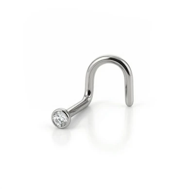 Neusschroef uit chirurgisch staal en met steentje