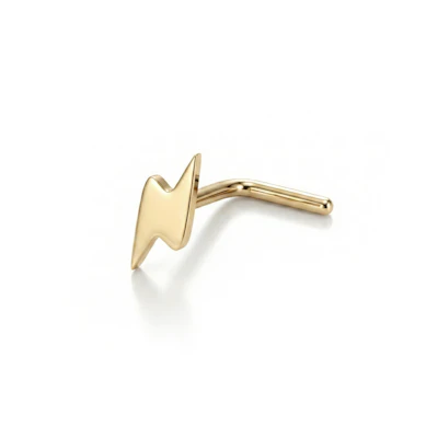 Neusstud van titanium met bliksemschicht