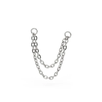 Dubbele verbonden titanium ketting