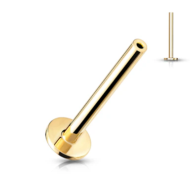 Titanium labret staafje voor push-in bovenkanten