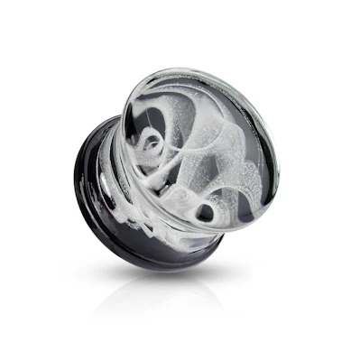 Plug uit glas met rookpatroon