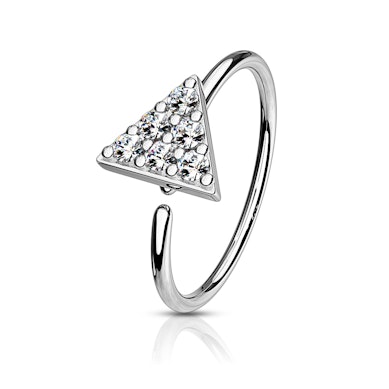 Ring met steenbezette driehoek