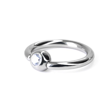 Ball closure ring met steen in vele kleuren