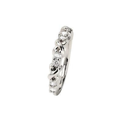 Ring met criss-cross design in pavé zetting