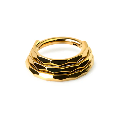Ring van titanium met drievoudige look