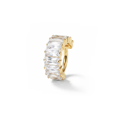 Titanium ring met opvallende baguette stenen