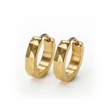 Paar chunky geometrische ringen