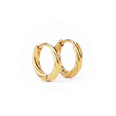 Paar gedraaide huggy ringen