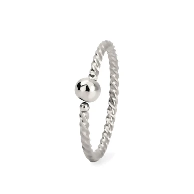 Gedraaide ring met een vaste bal