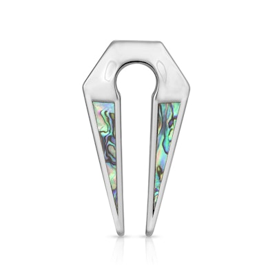 Hanger 'keyhole' uit chirurgish staal met parelmoer