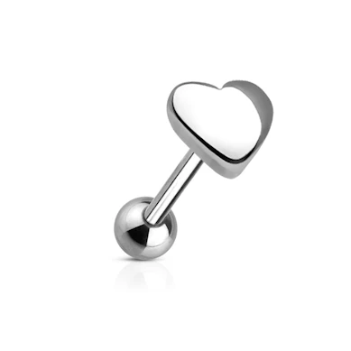 Tongpiercing met een hart