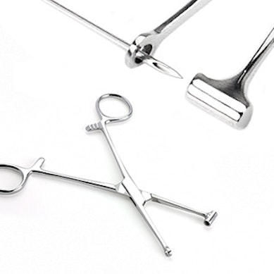 Bucket end tragus forceps