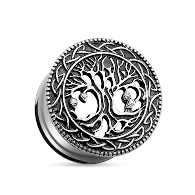 Tunnel uit chirurgisch staal met levensboom