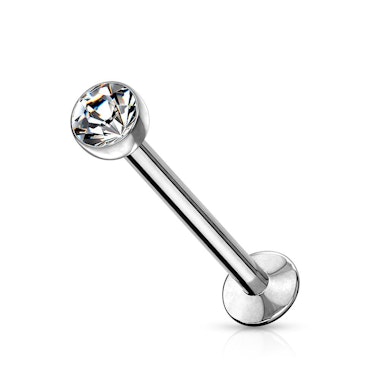 Push-in labret met steen