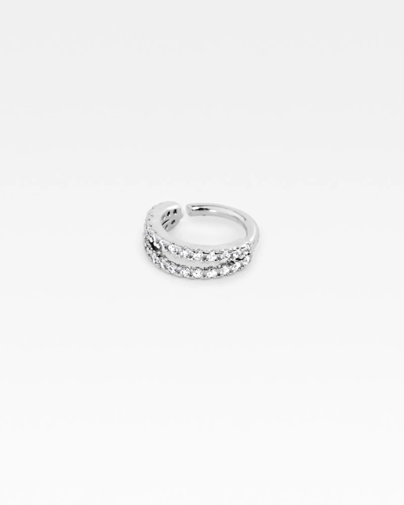 River Island - Riem met dubbele ring en reliëflogo in zwart River Island - Riem met dubbele ring en reliëflogo in zwart