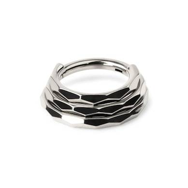 Ring van titanium met drievoudige look