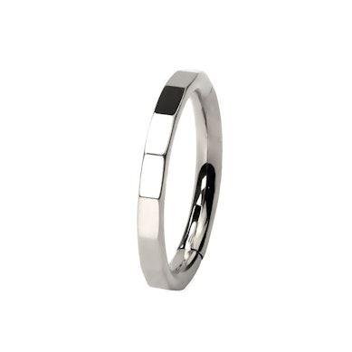Elegant geslepen titanium ring