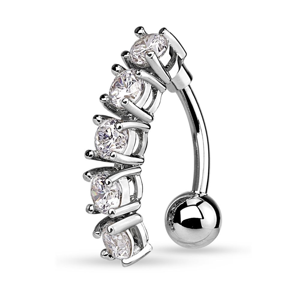 Koop deze prachtige Omgekeerde Navelpiercing met Hart Hanger