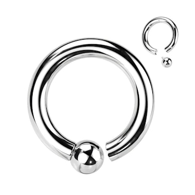 Grote ball closure ring van titanium