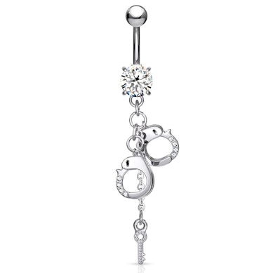 Navelpiercing met handboeien