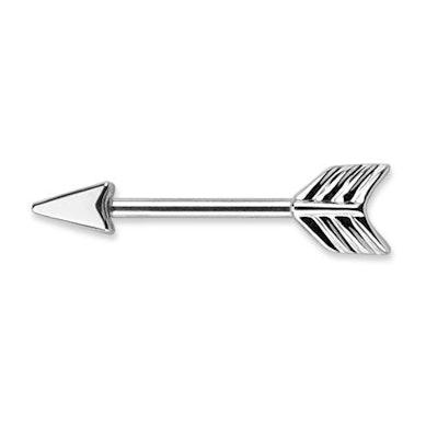 Pijlvormige tepelpiercing
