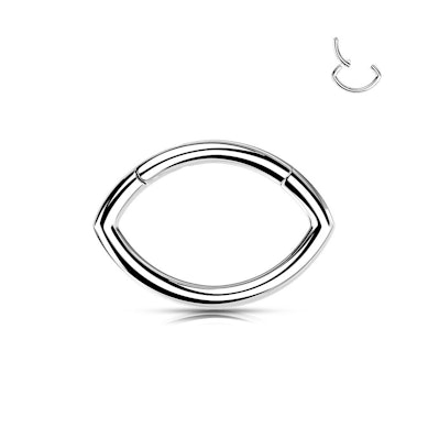 Ovale scharnier ring van titanium