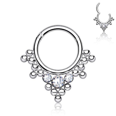 Titanium ring met scharnier en prachtig ontwerp