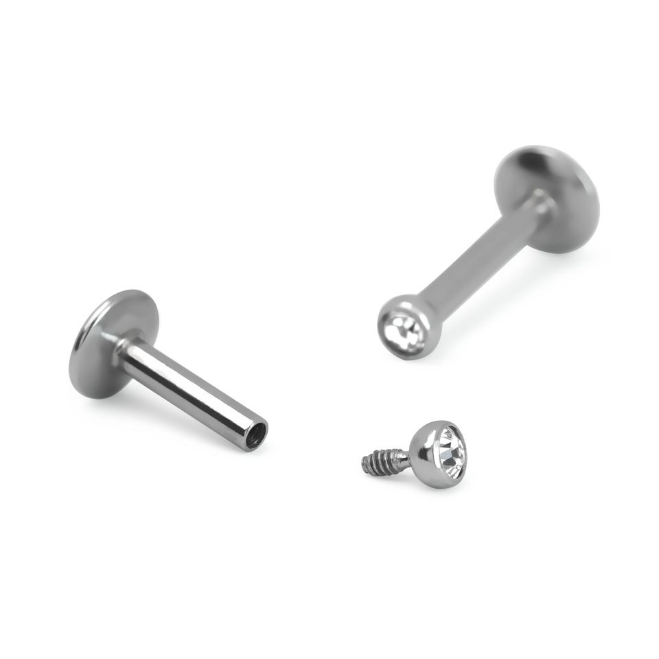 AVYRING 8 Stück CZ Horseshoe Piercing & Flatback Studs für Damen, 18G Internal Thread Surgical Steel Medusa Piercing Schmuck für Nase, Septum, Labret, Lippe, Helix, Daith & Rook 8mm, Gold