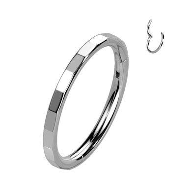 Elegant geslepen titanium ring