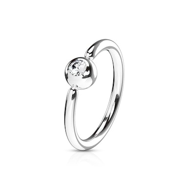Gesloten ring met vast balletje