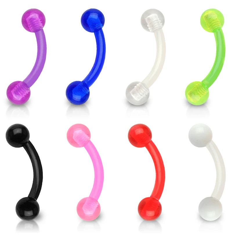 Gebogen PTFE staafje in vele kleuren