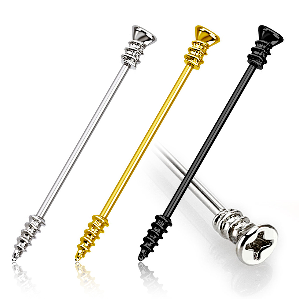 Industrial piercing in de vorm van een schroef