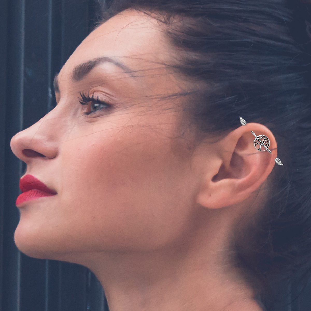 Industrialstaaf met levensboom