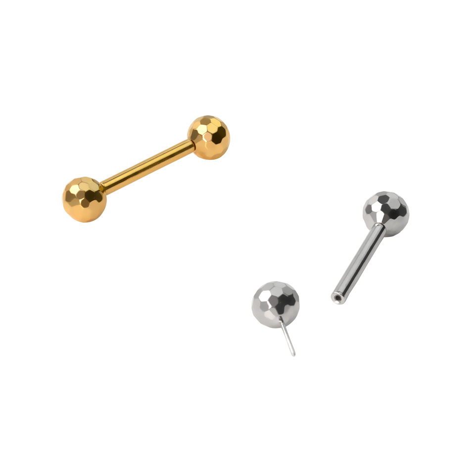 Staafje met push-in disco bal uiteinden