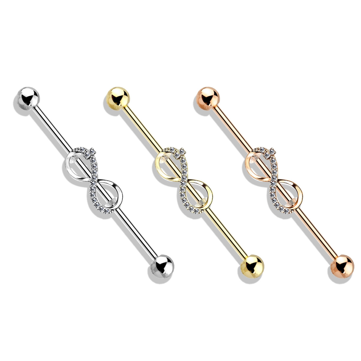 Industriële staaf met oneindigheidsteken